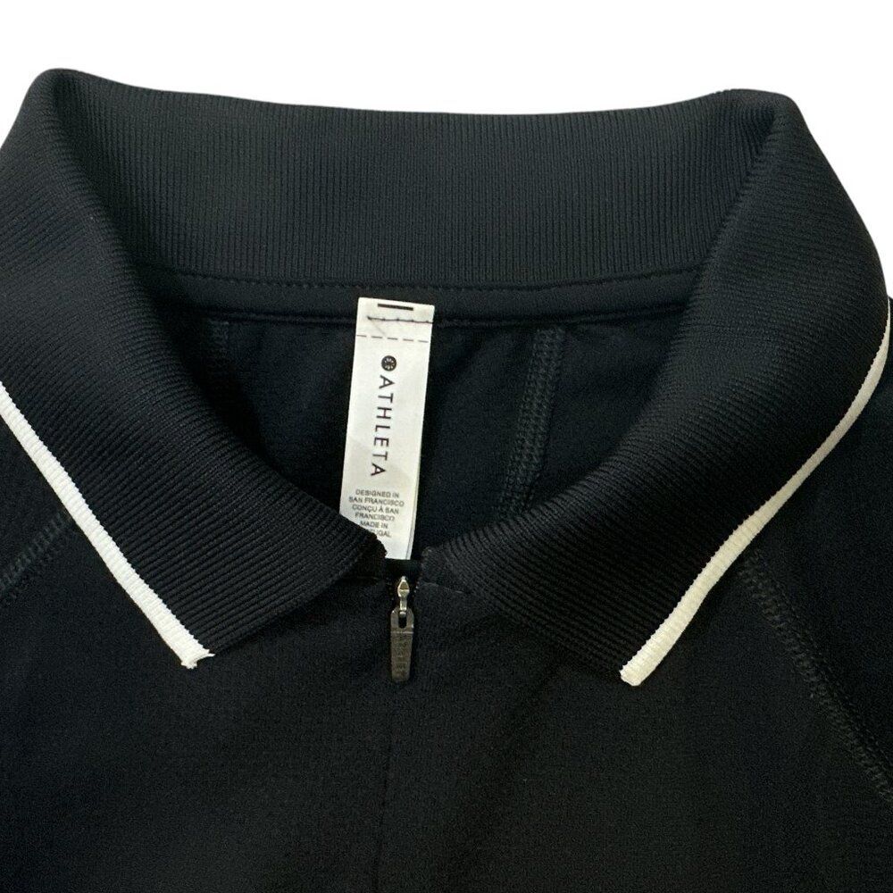 Athleta Momentum Polo Tee Seamless Black Sz S NWOT - Picture 6 of 12